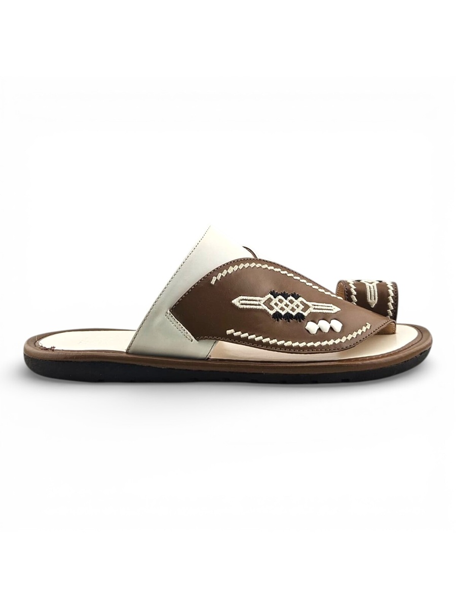 Boys Embroidered Toe-Loop Sharqi Arabic Sandals