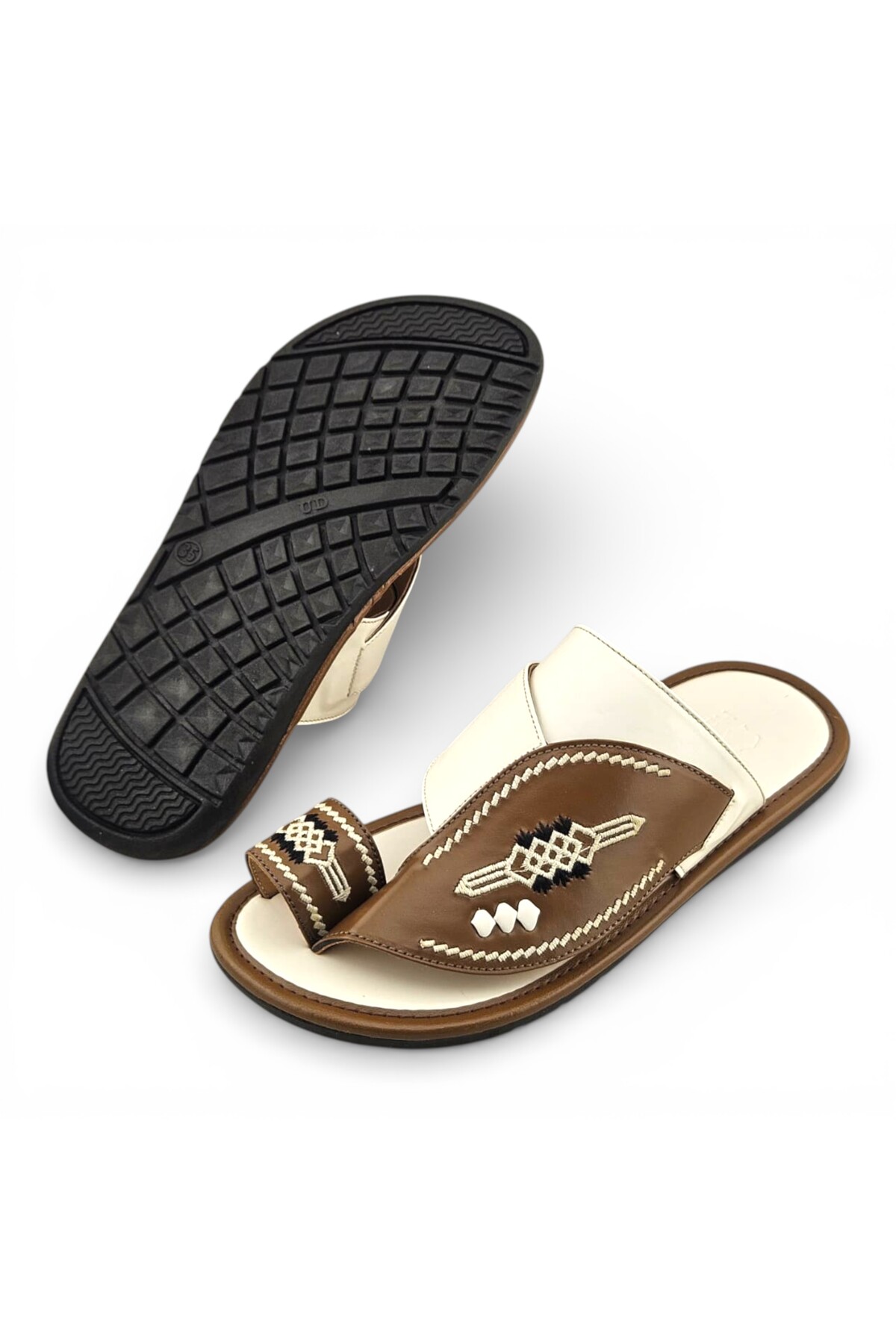 Boys Embroidered Toe-Loop Sharqi Arabic Sandals