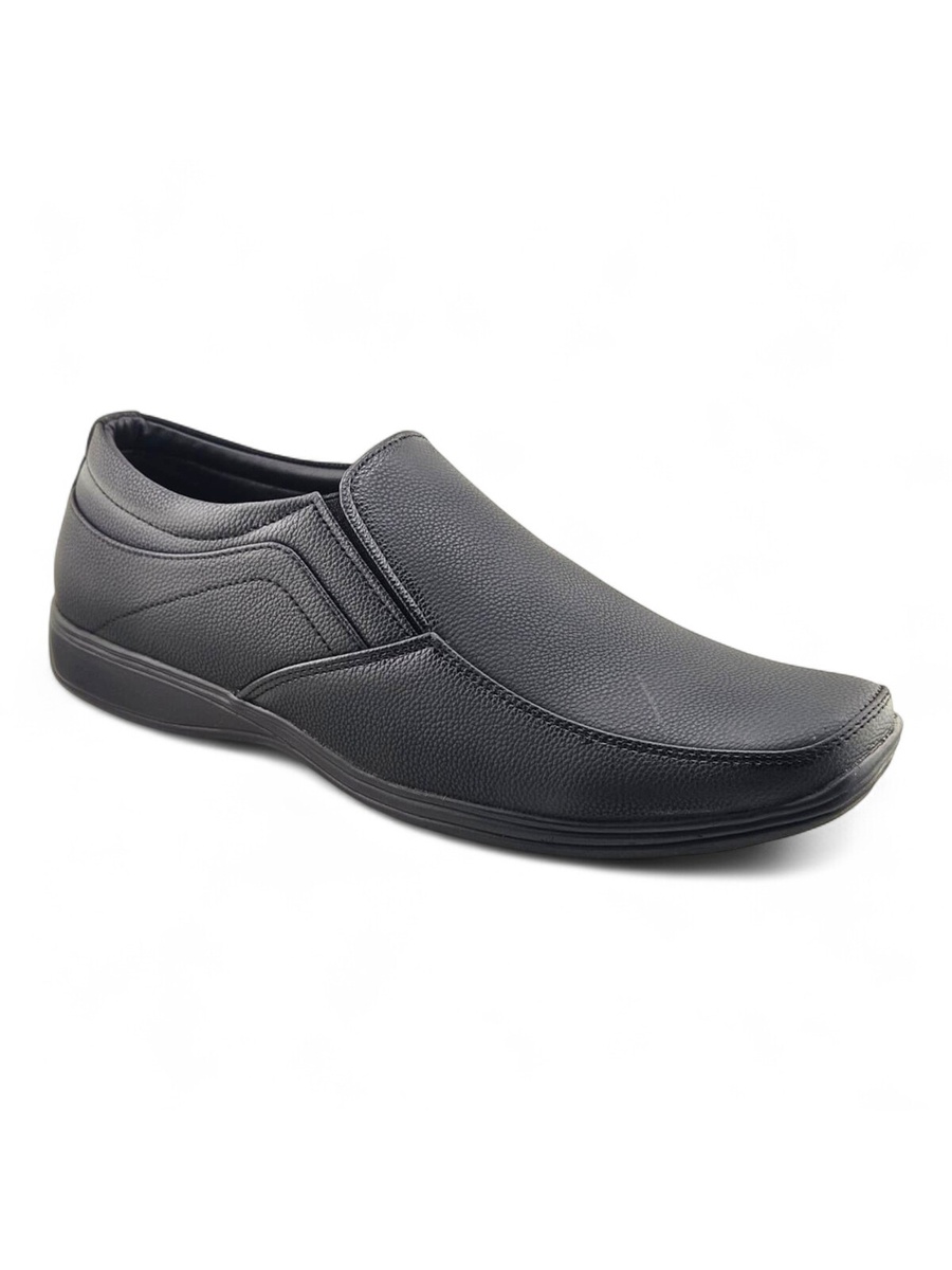 Men Black Slip-On Loafers - Classic and Comfortable