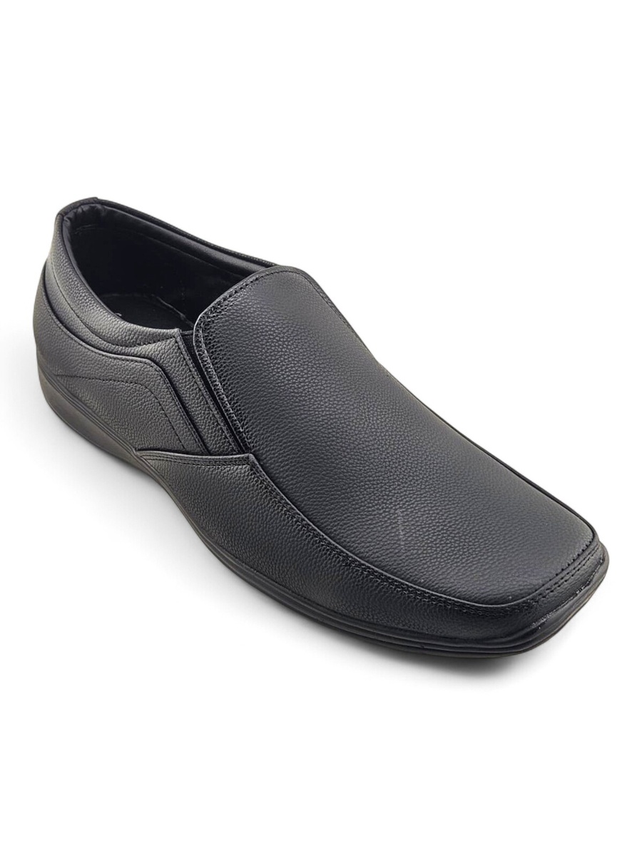 Men Black Slip-On Loafers - Classic and Comfortable