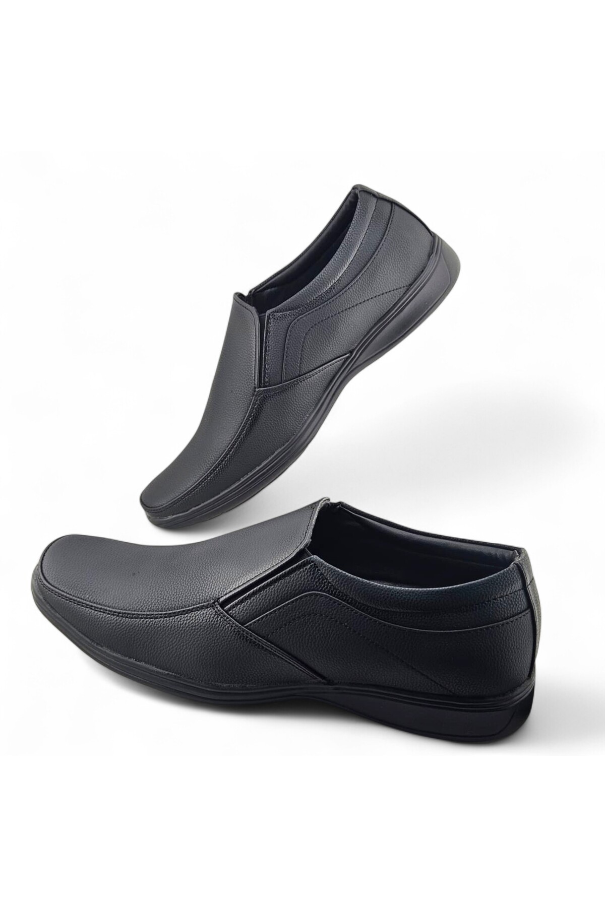 Men Black Slip-On Loafers - Classic and Comfortable