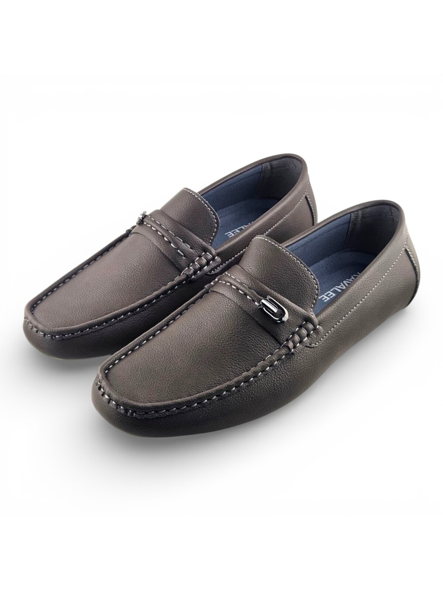 Men Grey Slip-On Loafers