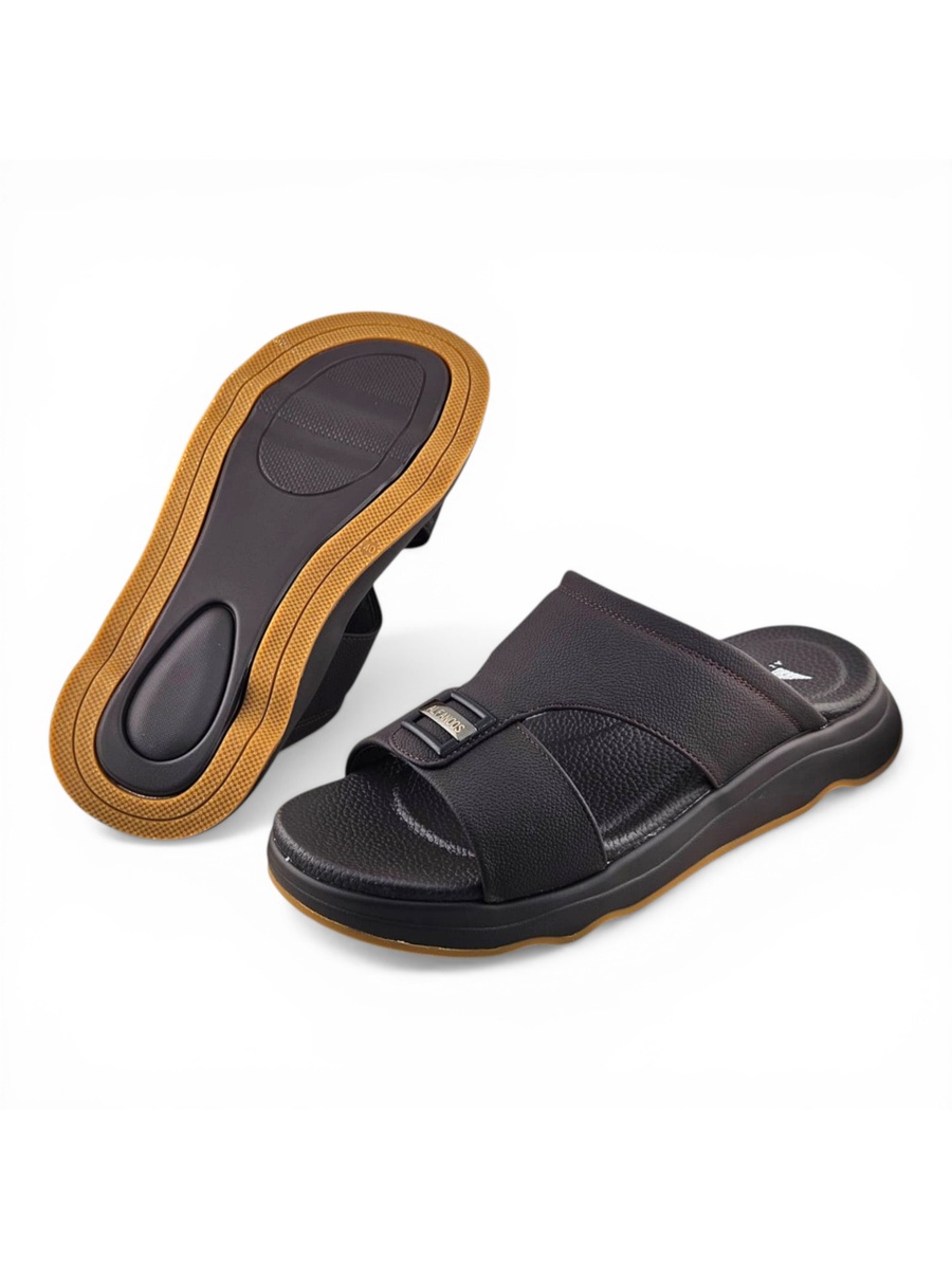 Men Coffee Brown Comfort Slides