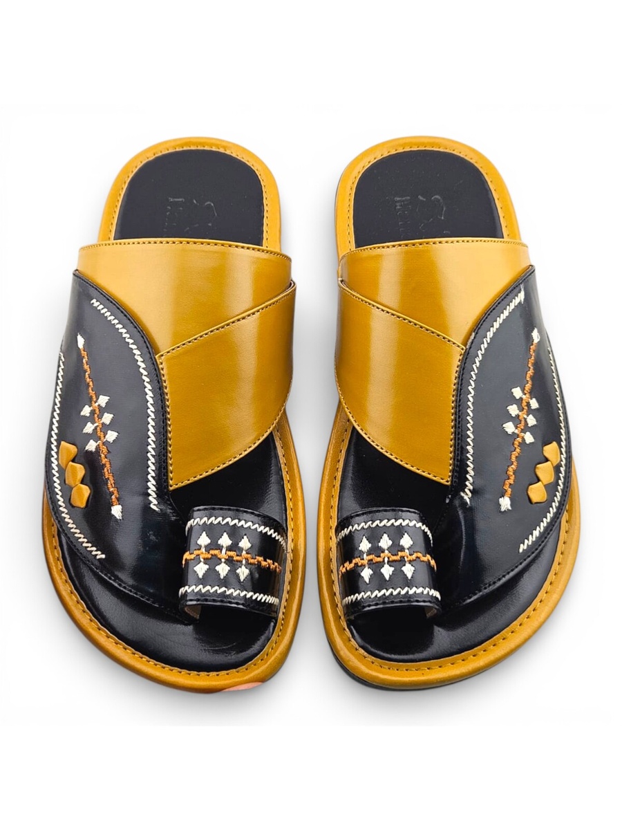 Boys Embroidered Toe-Loop Sharqi Arabic Sandals