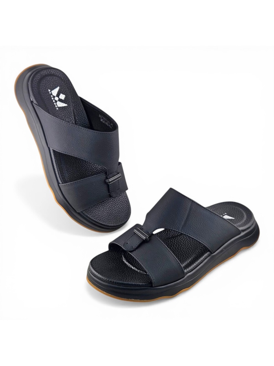 Men Black Comfort Slide Sandals