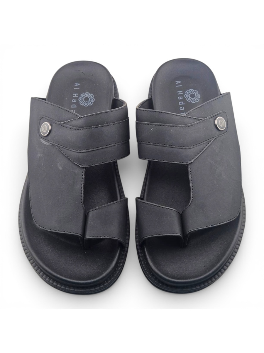 Black Slip-On Arabic Sandals