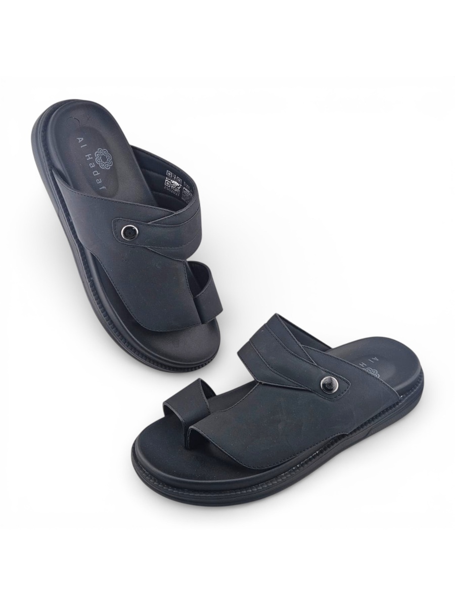 Black Slip-On Arabic Sandals