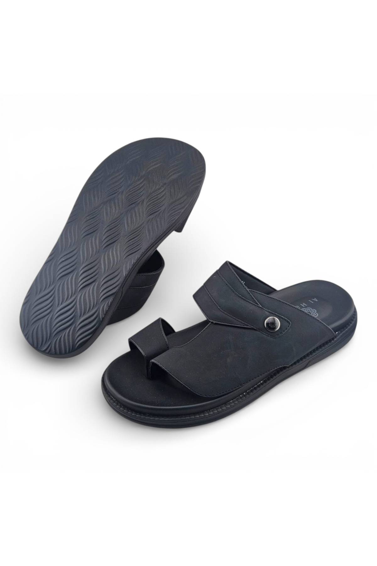 Black Slip-On Arabic Sandals