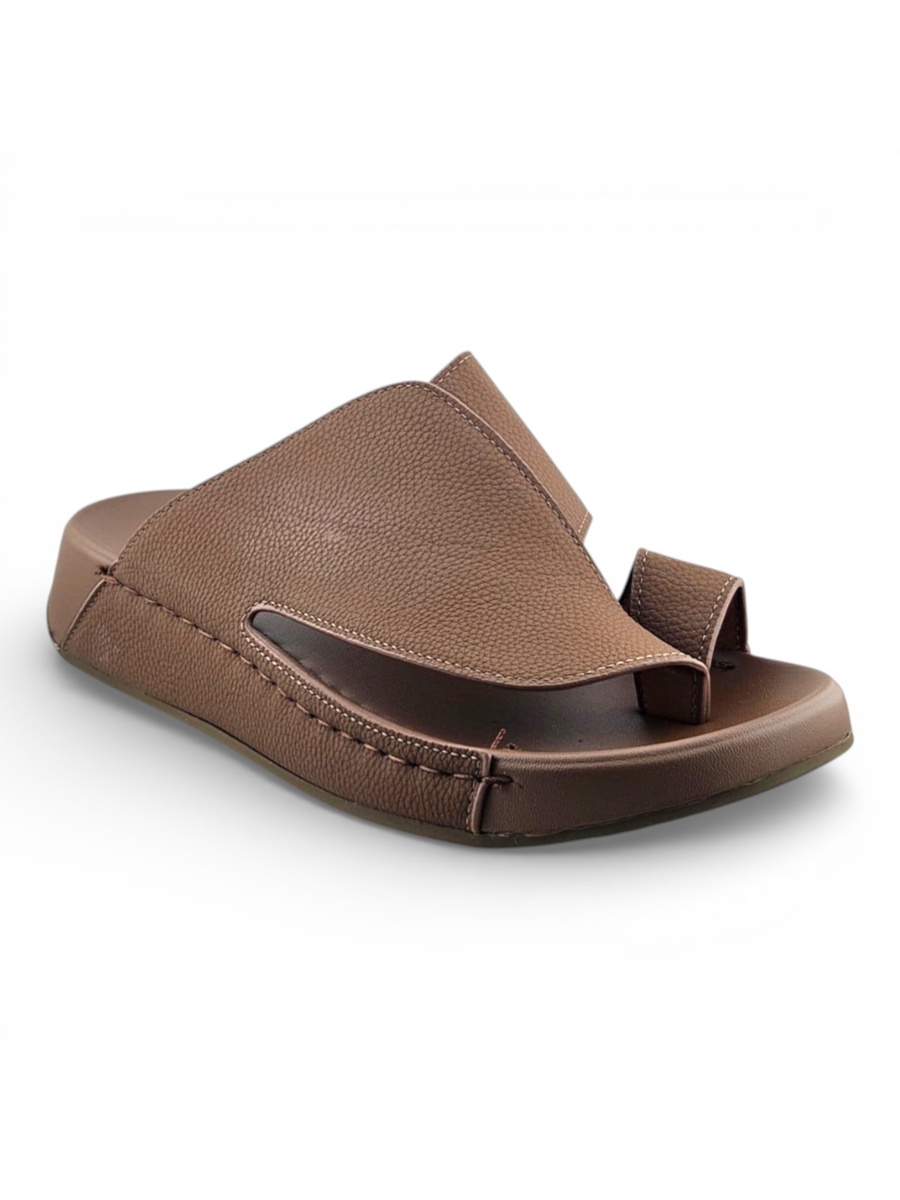 Men Tan Leather Casual Sandals