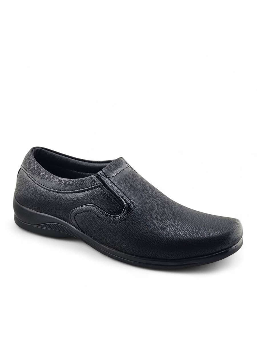 Men Black Slip-On Loafers
