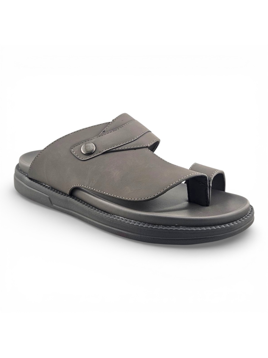 Grey Slip-On Arabic Sandals