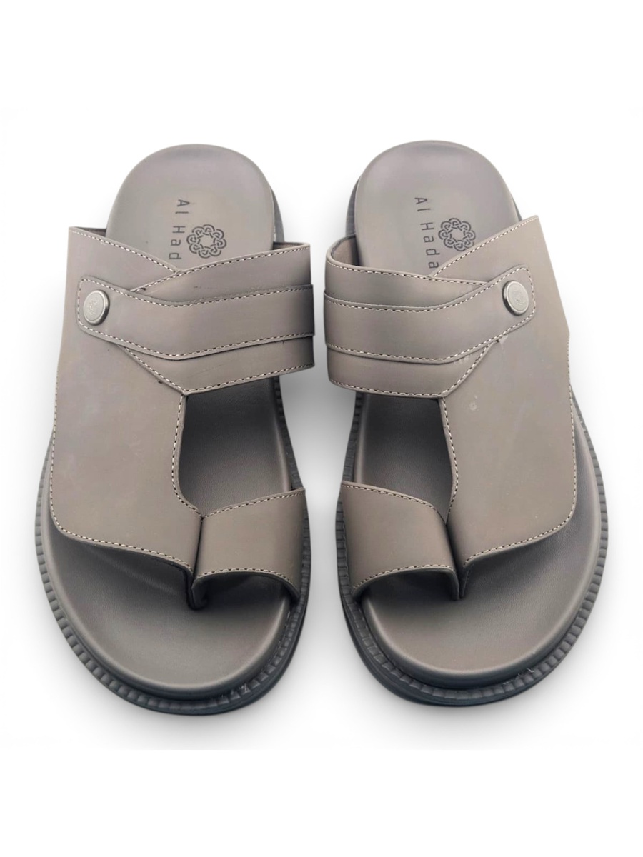 Grey Slip-On Arabic Sandals