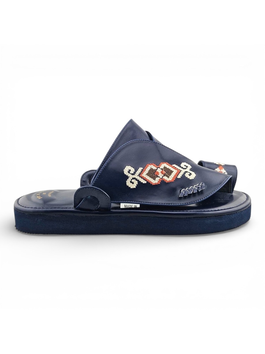 Men Navy Blue Arabic Sandals