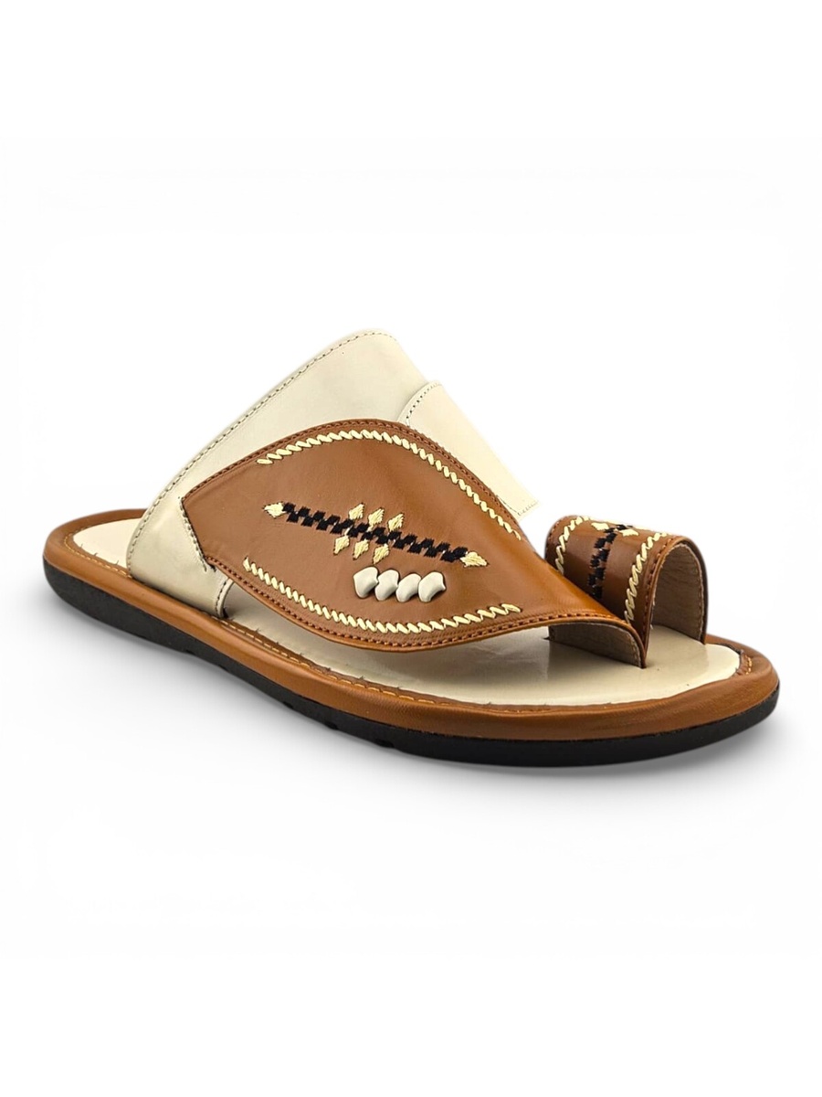 Boys Embroidered Toe-Loop Sharqi Arabic Sandals