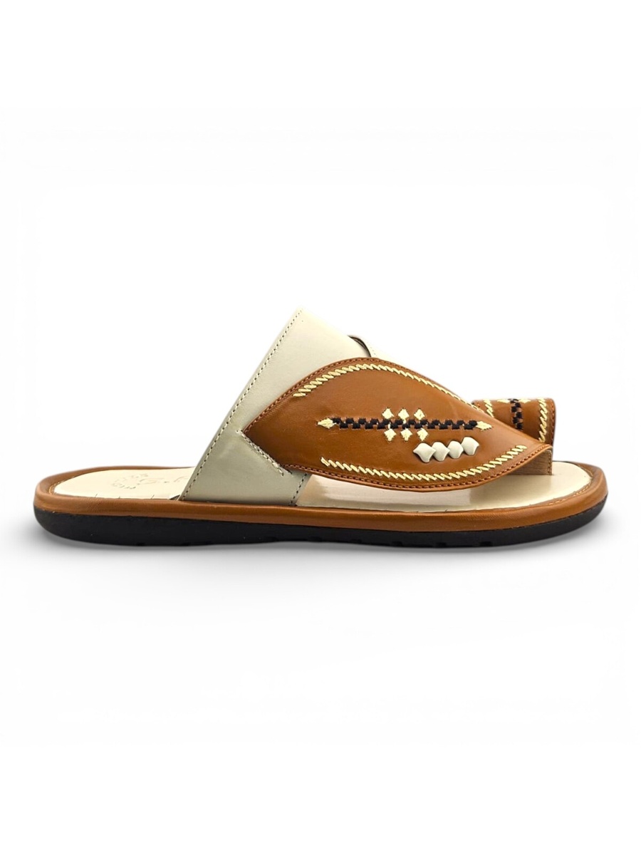 Boys Embroidered Toe-Loop Sharqi Arabic Sandals