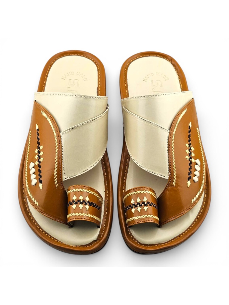 Boys Embroidered Toe-Loop Sharqi Arabic Sandals