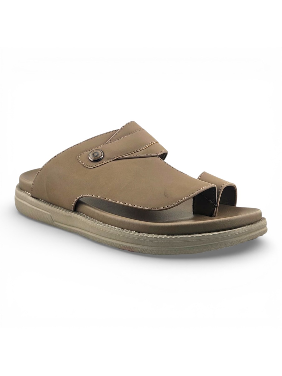 Khaki Slip-On Arabic Sandals