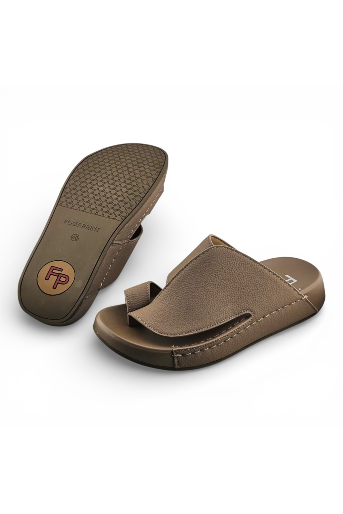 Khaki Men Comfort Thobe Sandals