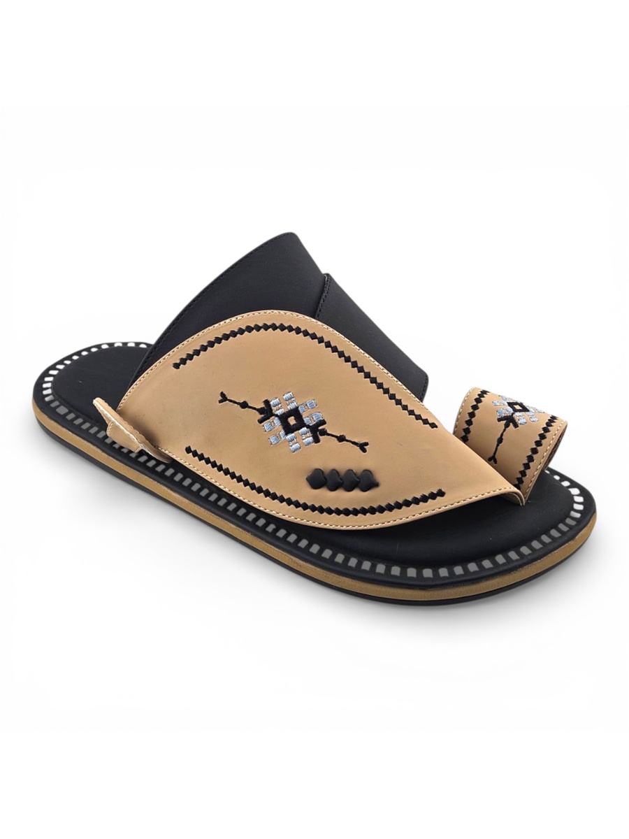 Men Beige Casual Sandals - Traditional Design