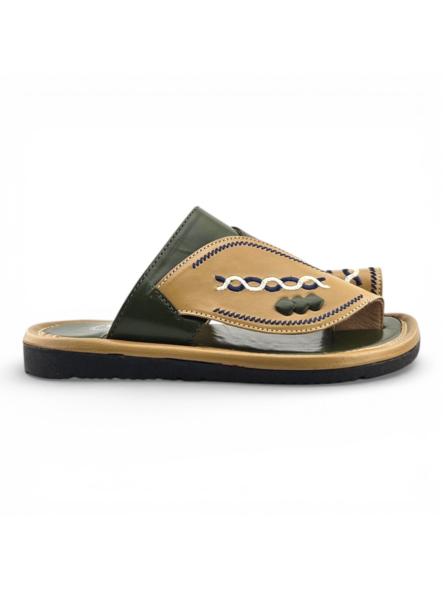 Boys Embroidered Toe-Loop Sharqi Arabic Sandals