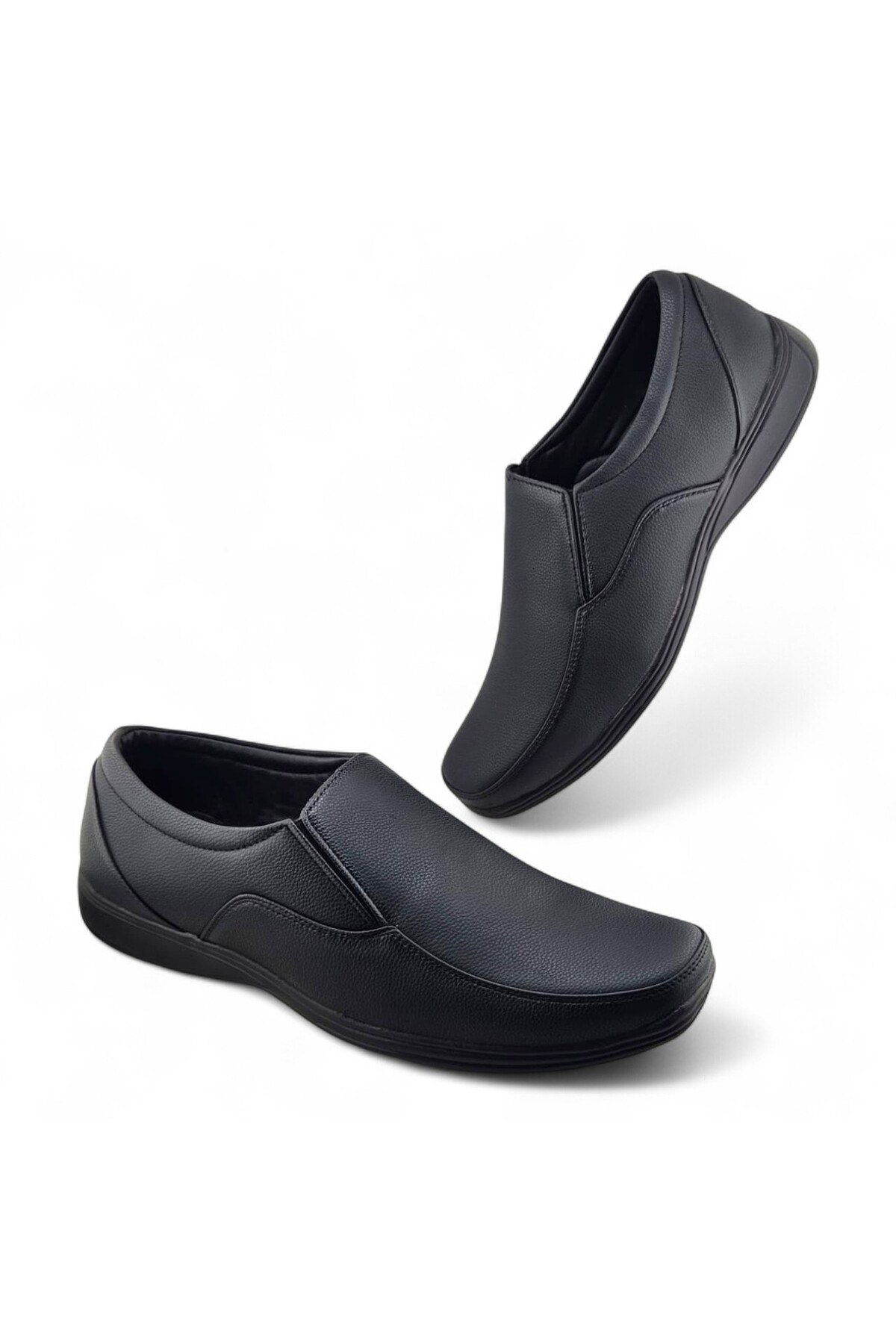 Men Black Formal Slip-On Shoes