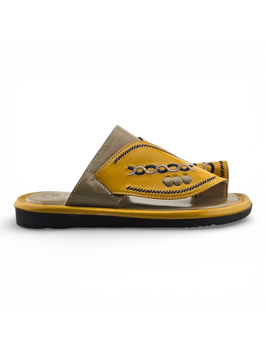 Boys Embroidered Toe-Loop Sharqi Arabic Sandals