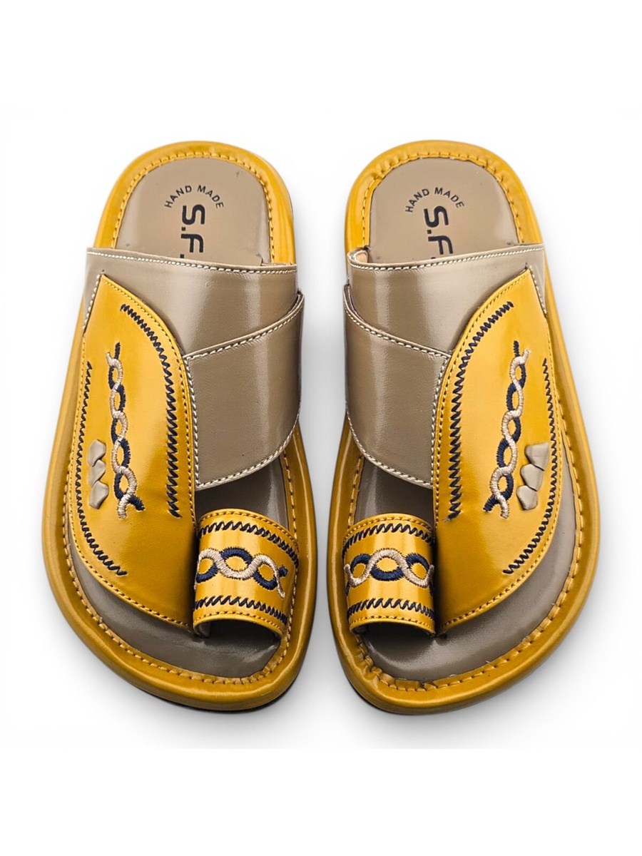 Boys Embroidered Toe-Loop Sharqi Arabic Sandals