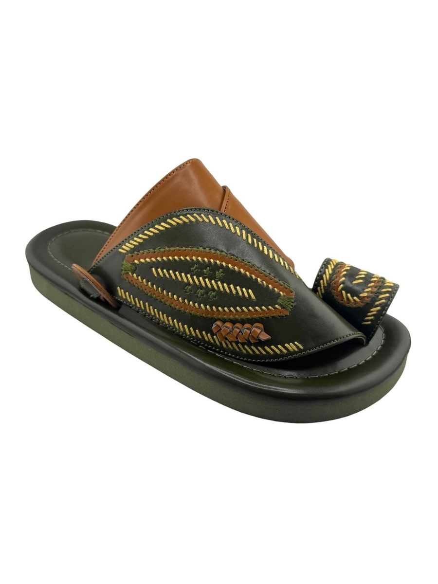 Multi-Color Embroidered Arabic Sandals