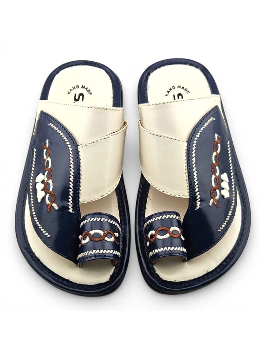 Boys Embroidered Toe-Loop Sharqi Arabic Sandals