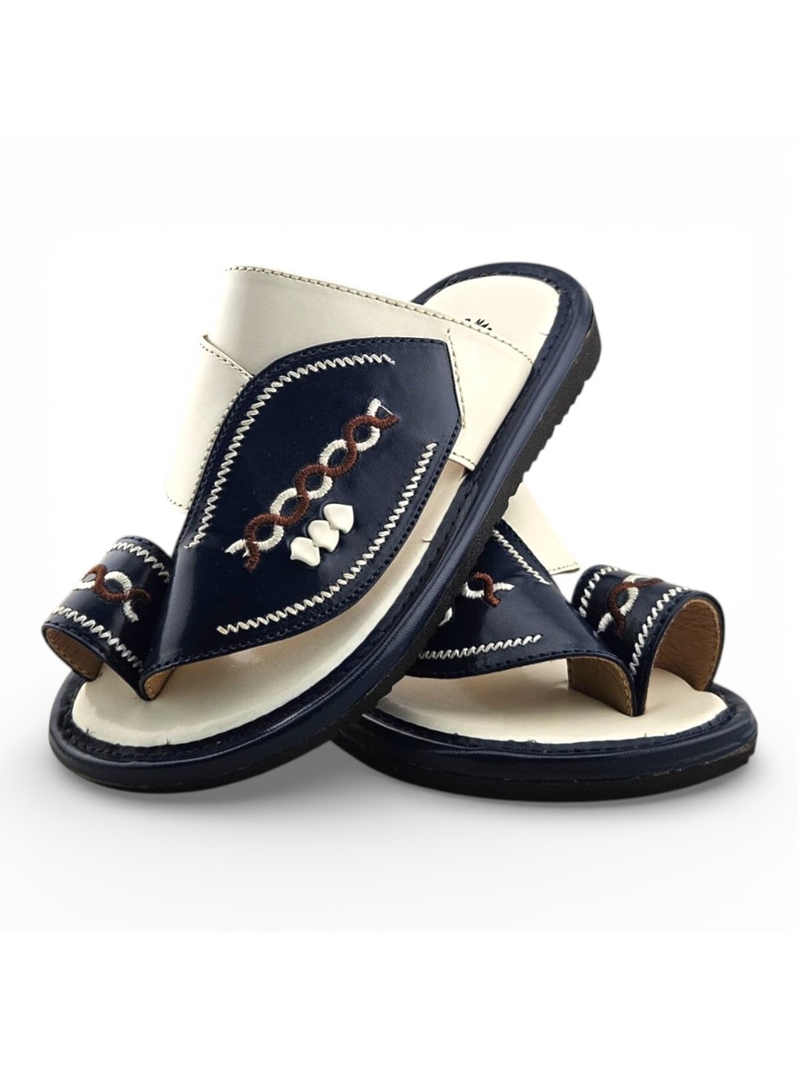 Boys Embroidered Toe-Loop Sharqi Arabic Sandals