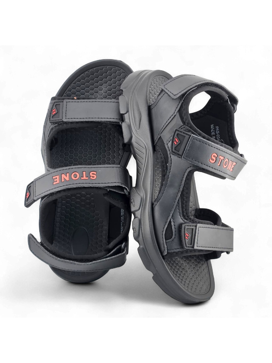 Men Black Casual Comfort Sandals - Outdoor and Everyday Wear