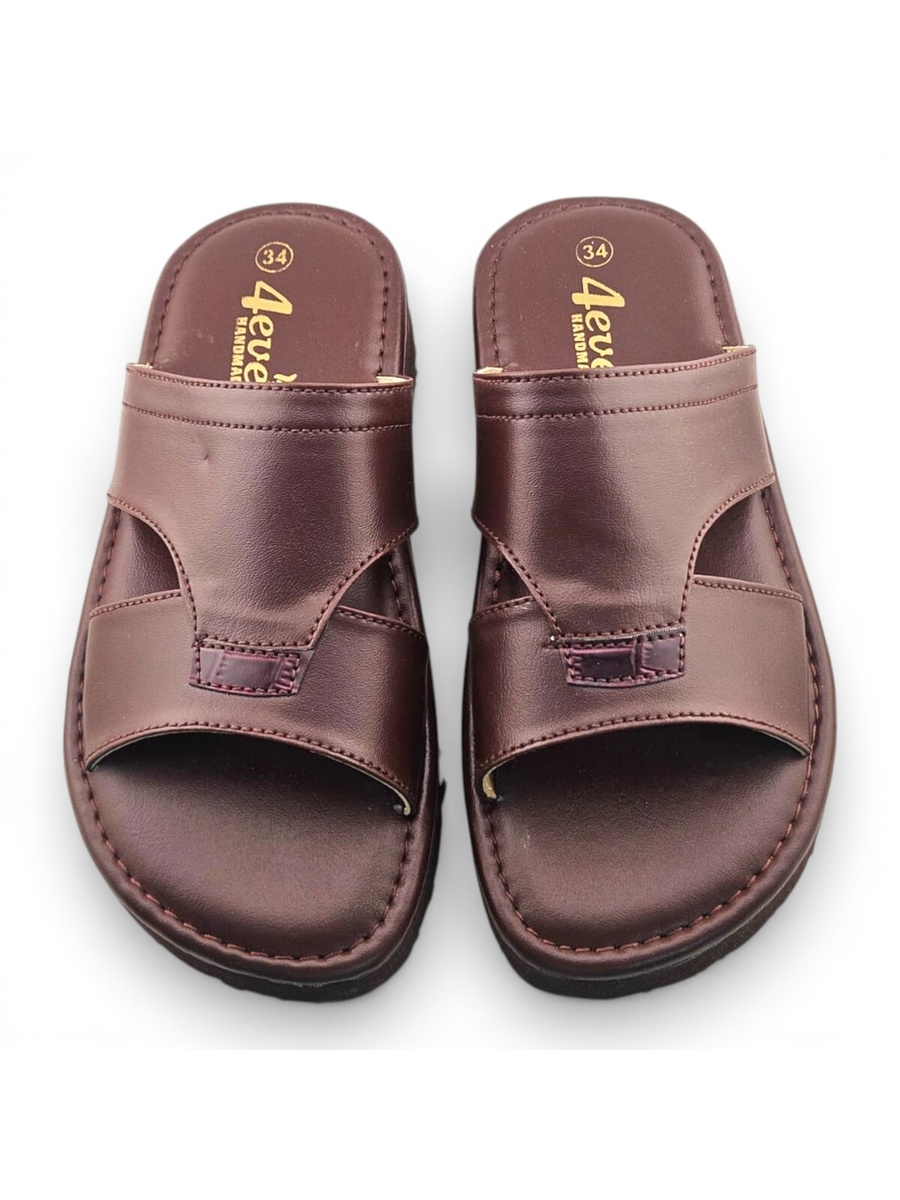 Boys Brown Open Toe Soft Slippers