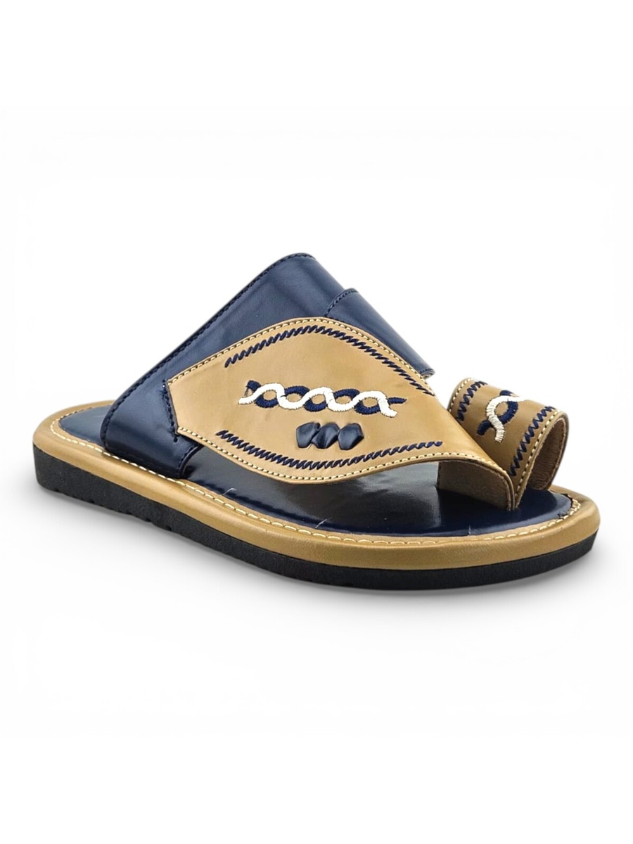 Boys Embroidered Toe-Loop Sharqi Arabic Sandals
