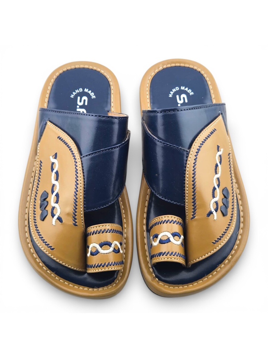 Boys Embroidered Toe-Loop Sharqi Arabic Sandals