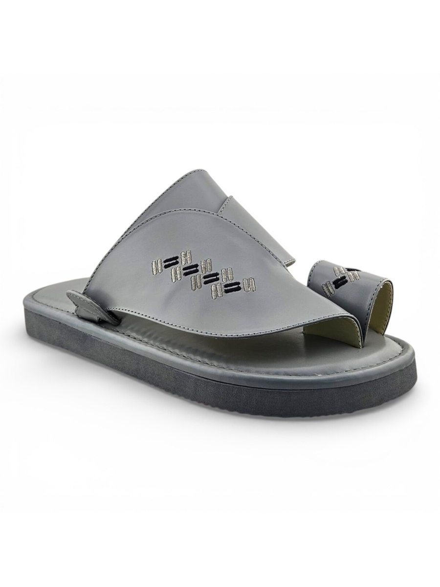 Men Grey Arabic Leather Sandals