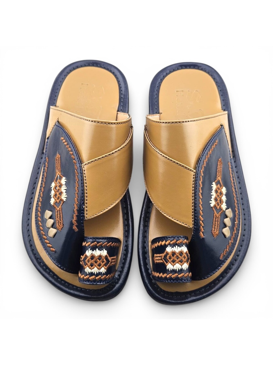 Boys Embroidered Toe-Loop Sharqi Arabic Sandals