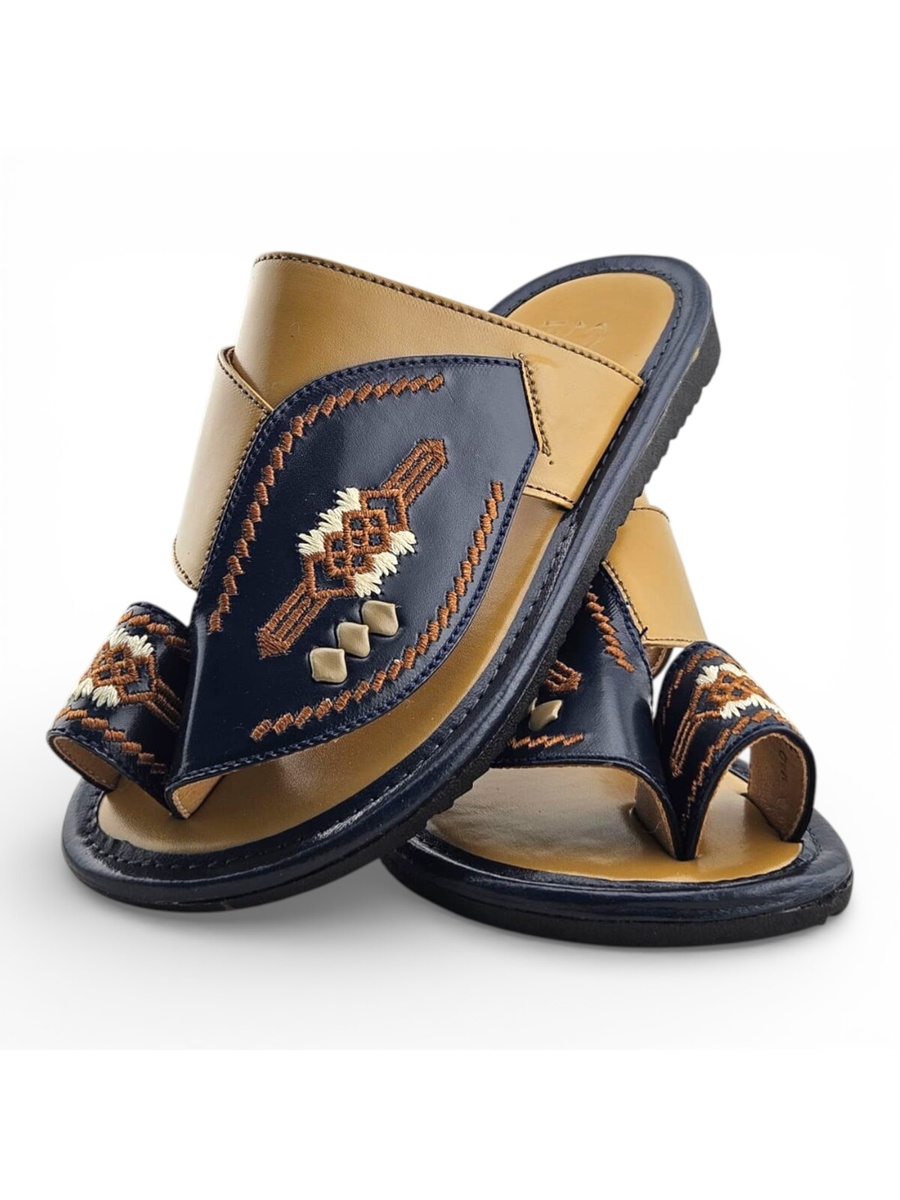 Boys Embroidered Toe-Loop Sharqi Arabic Sandals
