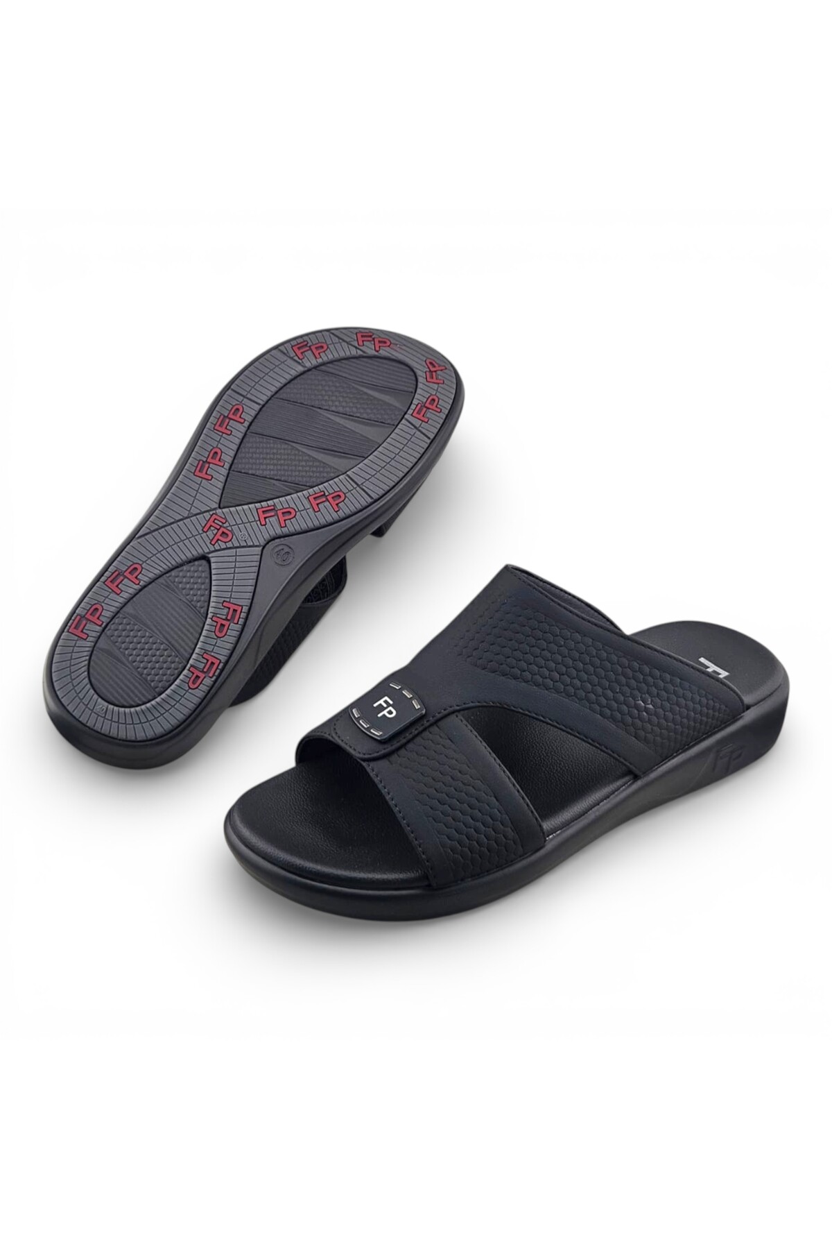 Men Black Comfort Slide Sandals