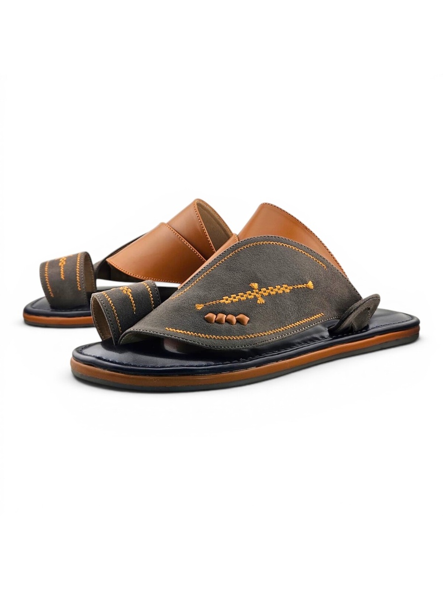 Multi-Color Embroidered Arabic Sandals