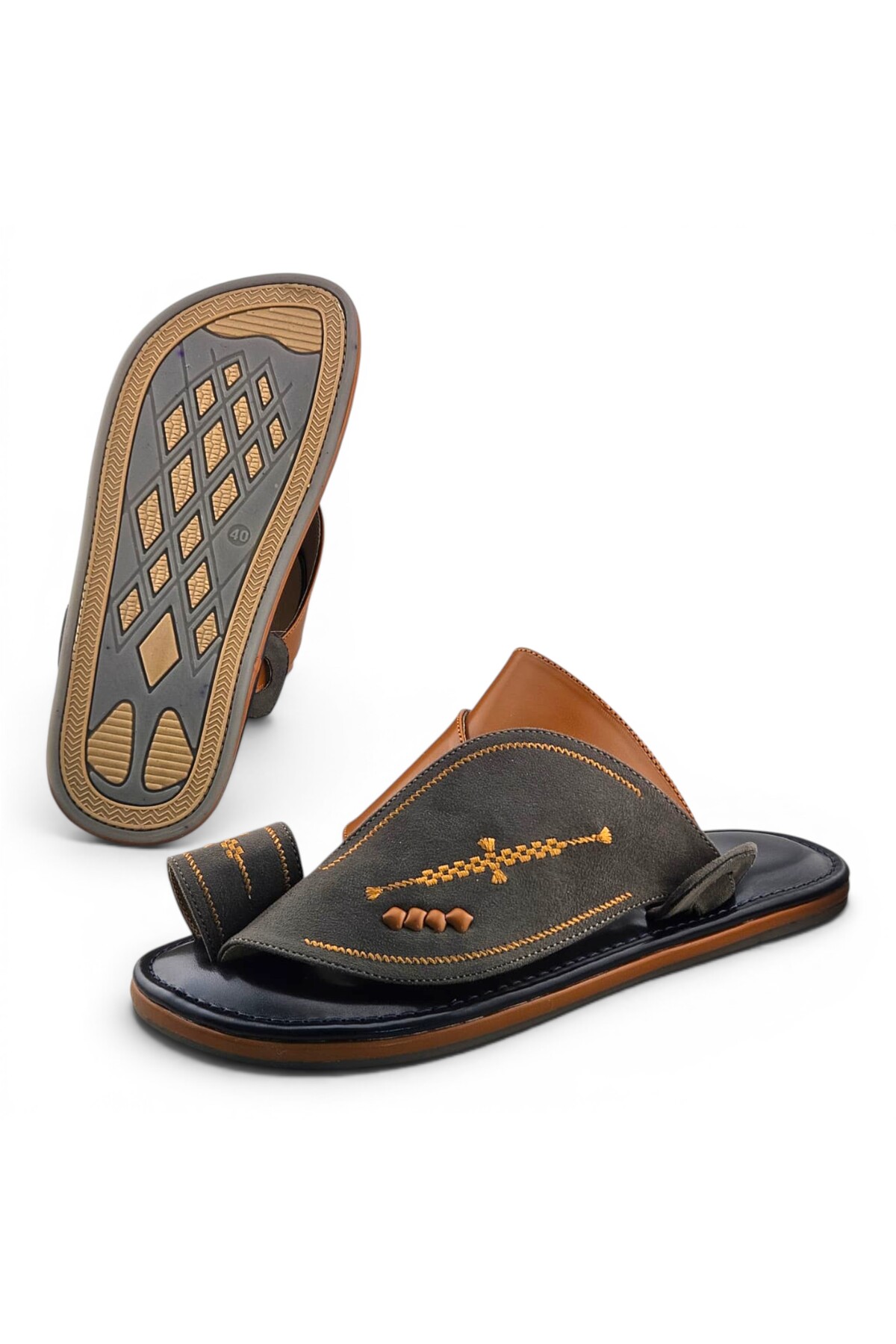 Multi-Color Embroidered Arabic Sandals