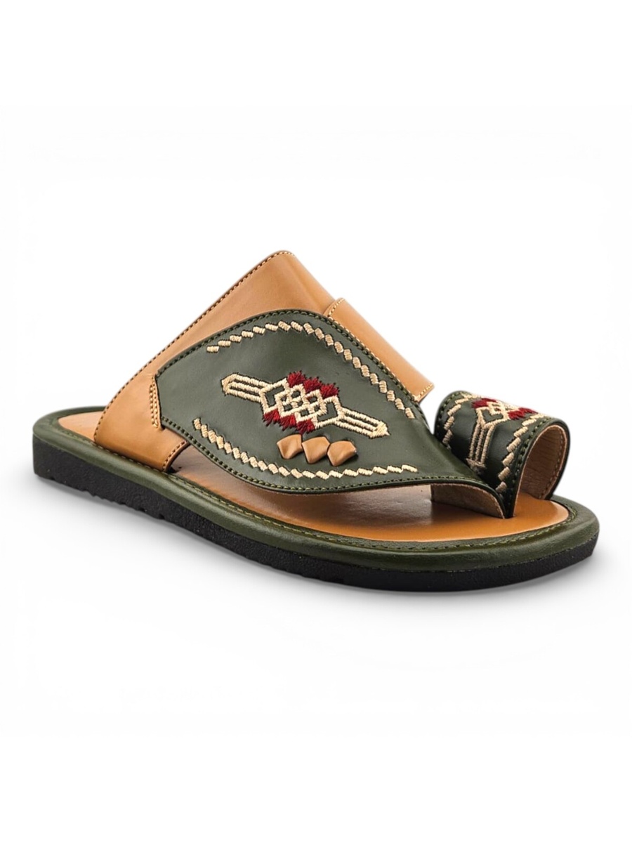 Boys Embroidered Toe-Loop Sharqi Arabic Sandals
