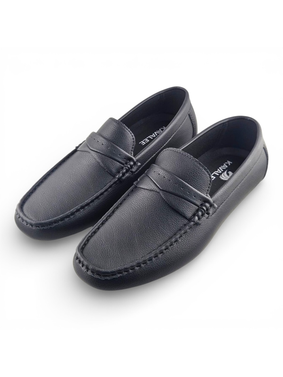 Men Black Casual Moccasin Loafers