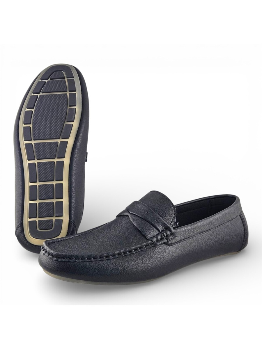 Men Black Casual Moccasin Loafers