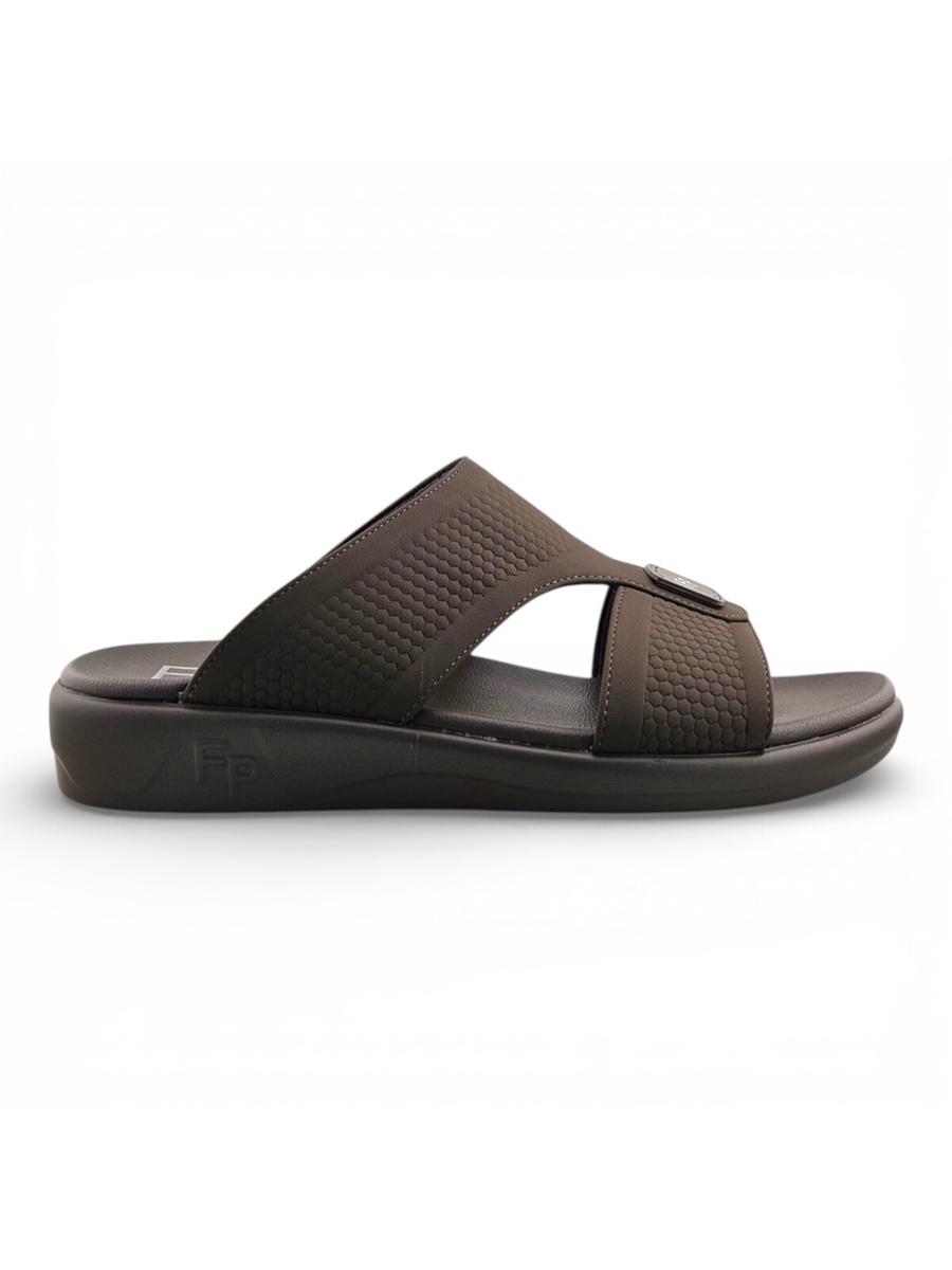 Coffee Brown Men Casual Slides