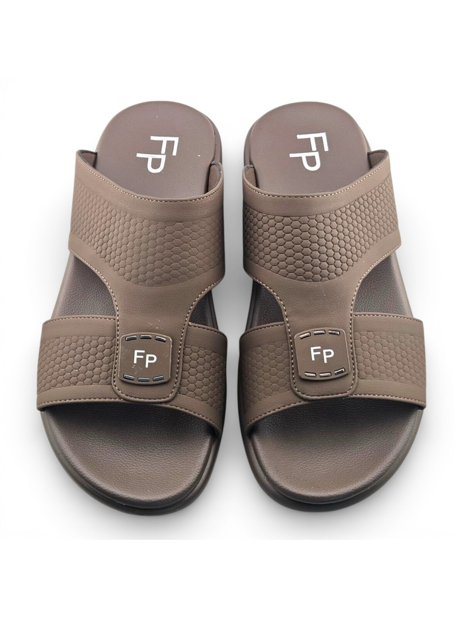 Coffee Brown Men Casual Slides