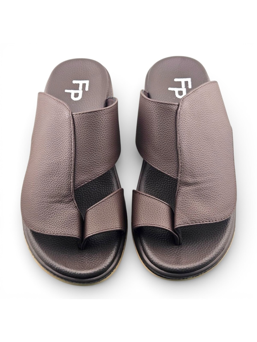 Men Coffee Brown Casual Leather Sandals