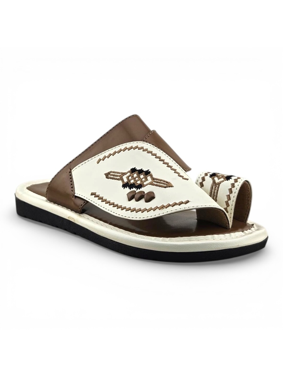 Boys Embroidered Toe-Loop Sharqi Arabic Sandals