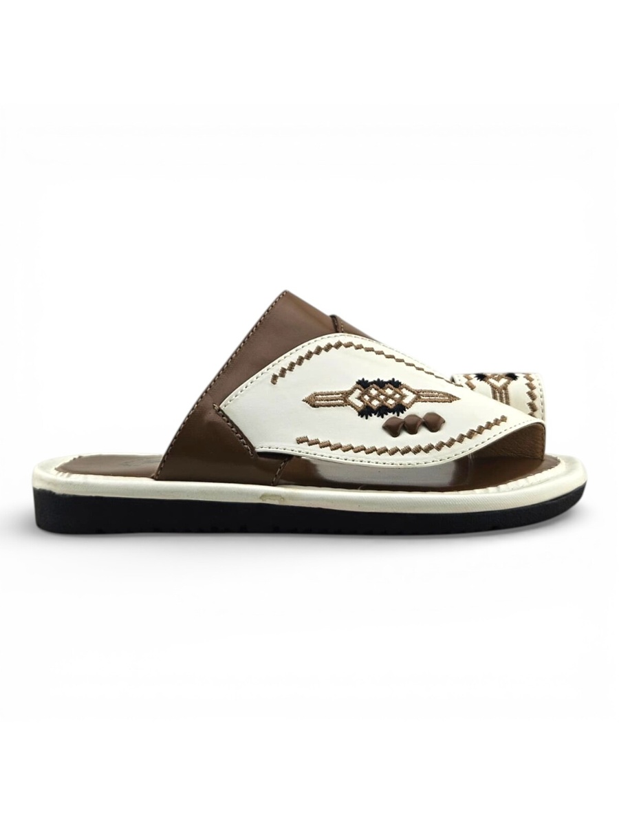 Boys Embroidered Toe-Loop Sharqi Arabic Sandals
