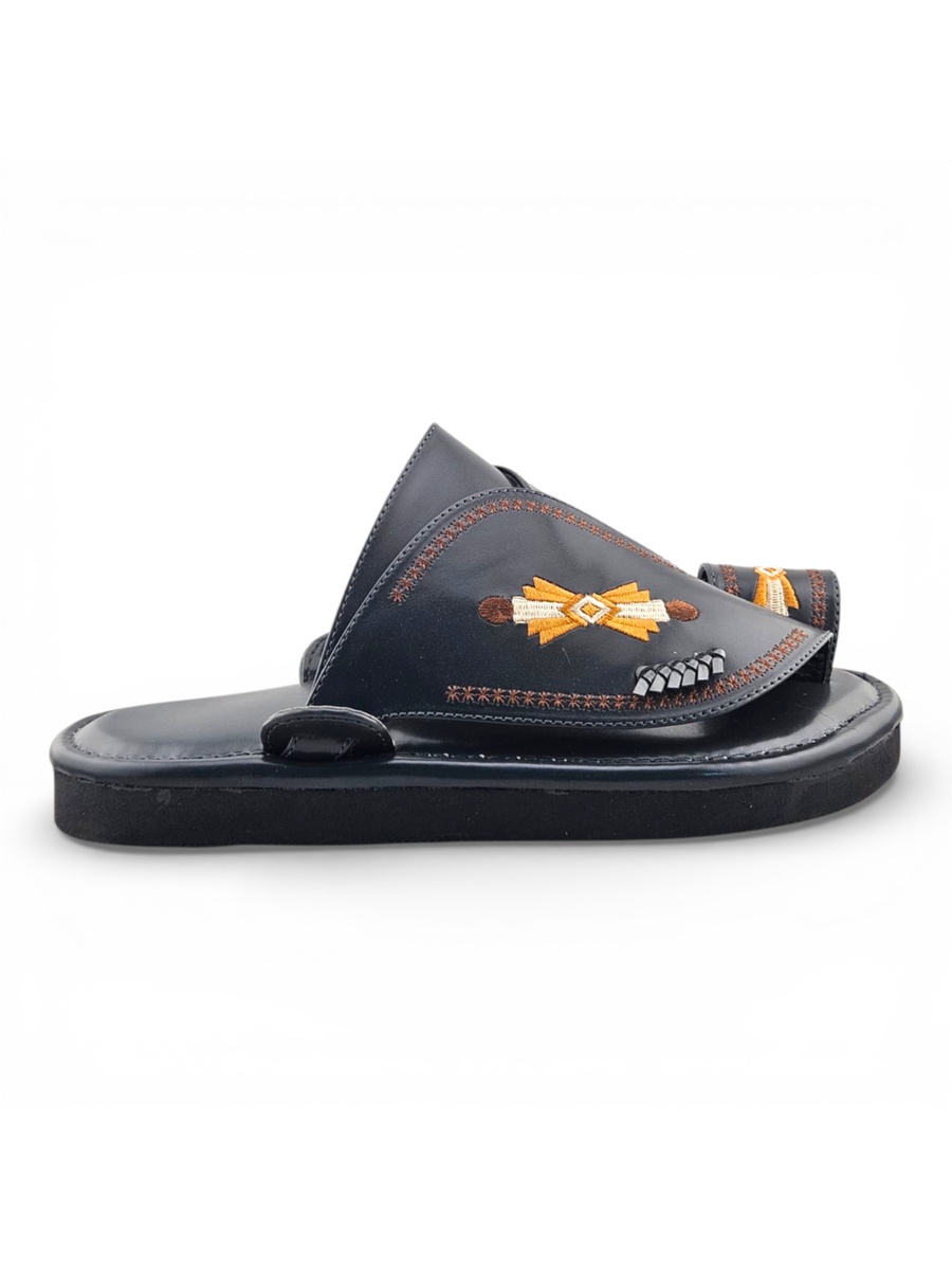 Men Grey Arabic Leather Sandals