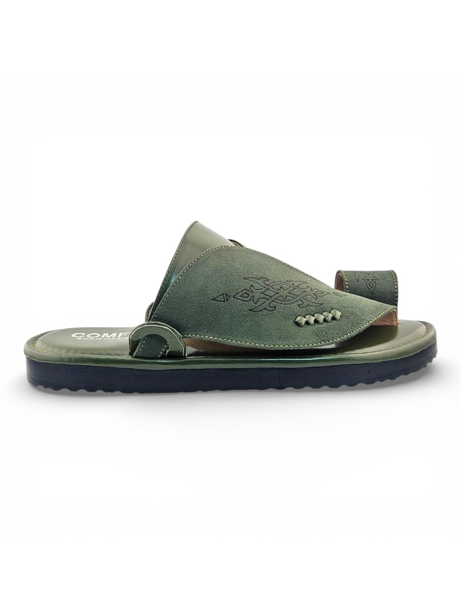 Men Green Arabic Thobe Sandals
